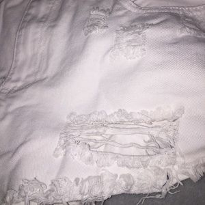 White jean shorts